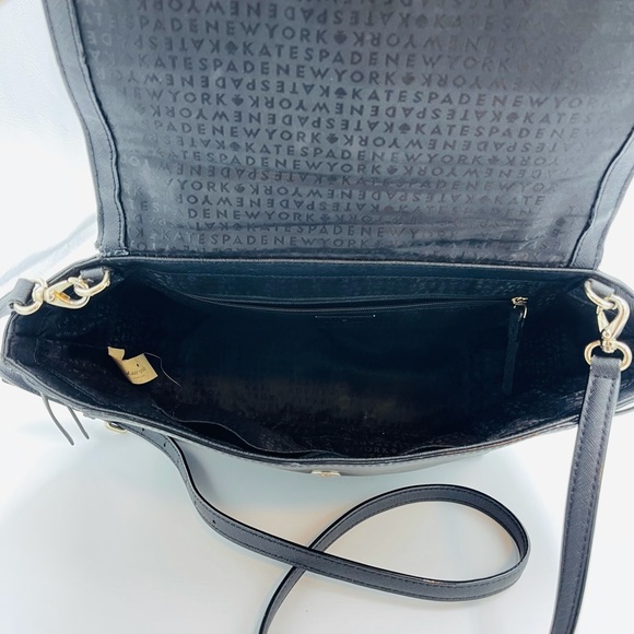 KATE SPADE  BLACK CROSSBODY MEDIUM TOTE BAG - Picture 7 of 16
